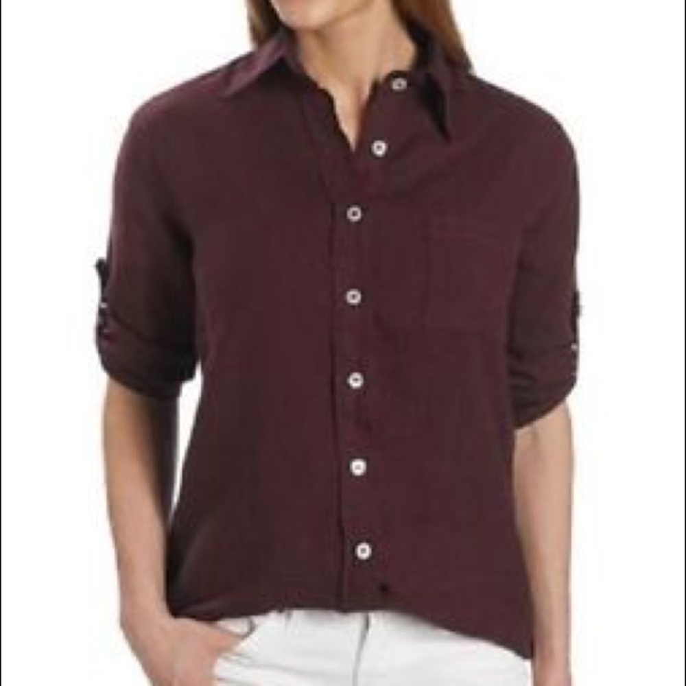 Linen Wine Blouse